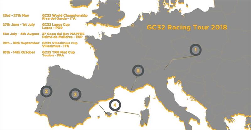 Tour map - photo © GC32 Racing Tour