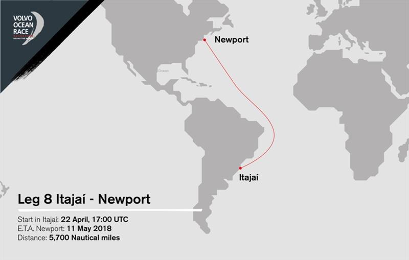 Volvo Ocean Race Leg 8 map photo copyright Volvo Ocean Race taken at 