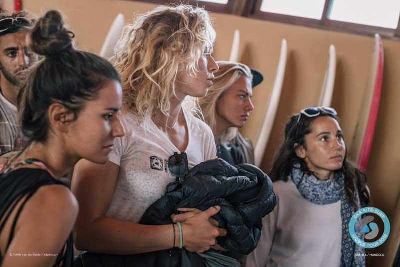 The female riders study the form ahead of this week's competition photo copyright Ydwer van der Heide taken at 