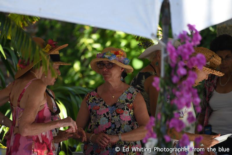 Ladies in flowing dresses and flowered hats dispensed delicious Cream Teas - photo © Ed Whiting