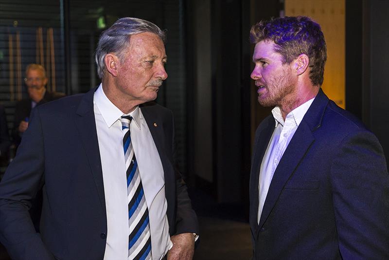 Tom Slingsby and John Bertrand at Australian Sailing Awards 2017 photo copyright Andrea Francolini taken at 