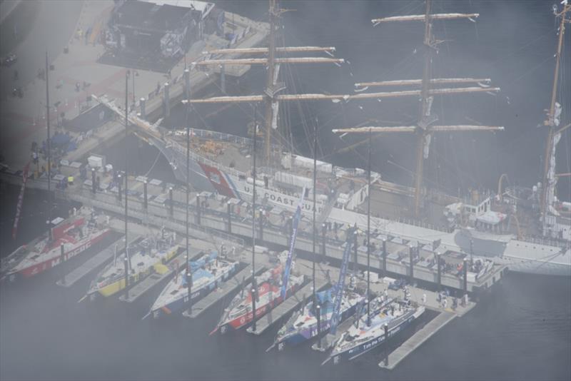 Coast Guard Cutter Eagle sits moored at a pier near the Volvo Ocean Race Village Tuesday, May 8, 2018 in Newport, Rhode Island. The 295-foot Barque Eagle is the flagship of the U.S. Coast Guard and serves as a training vessel for cadets at the CG Academy photo copyright Petty Officer 3rd Class Andrew Barresi taken at 