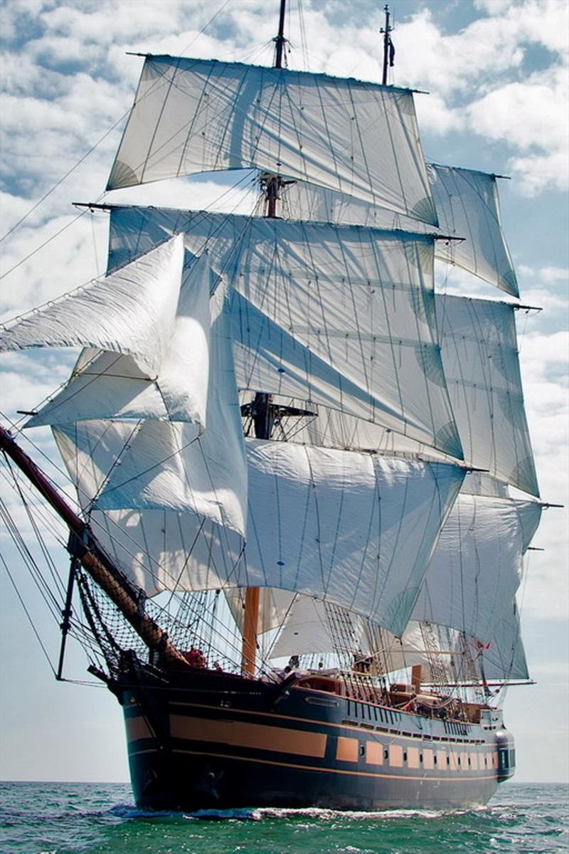 SSV Oliver Hazard Perry under sail in 2018 photo copyright Ted Neighbors taken at 