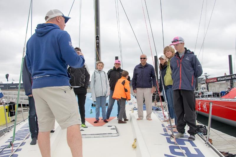 Some of the Mudratz sailors met with Anderson Reggio during the Volvo Ocean Race Newport Stopover and got a tour of Vestas 11th Hour Racing photo copyright Outrageous Photography taken at 