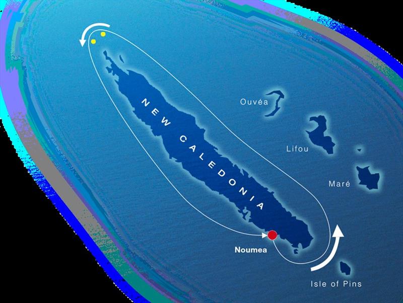 Map of the New Caledonia Groupama Race course  photo copyright Groupama Race taken at Cercle Nautique Calédonien