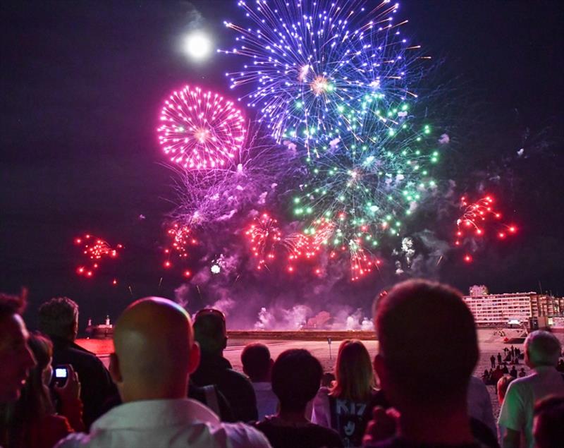 Golden Globe Race opens with a bang! Spectacular fireworks display in les Sables d'Olonne to launch the race - photo © Christophe Favreau