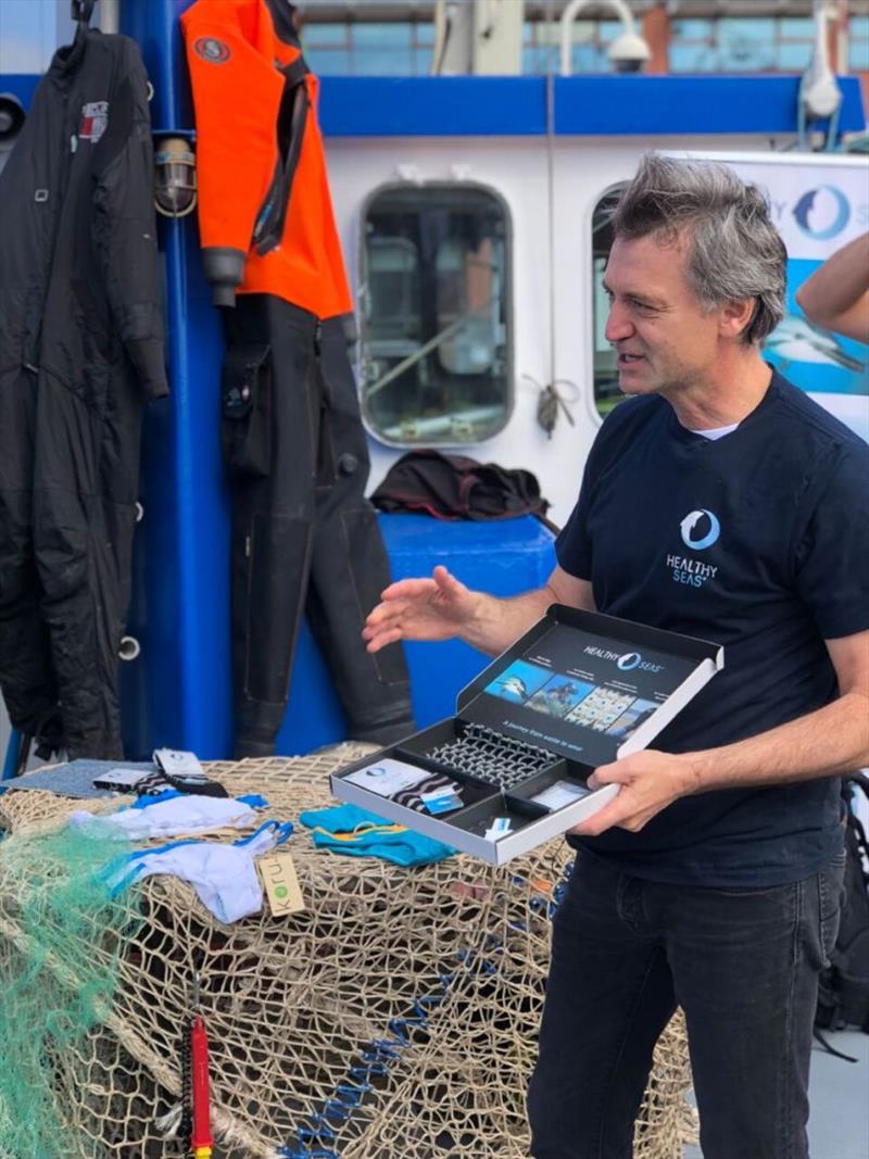 Eric Roosen the Owner/ Director, Star Sock which makes the Healthy Seas sock which includes the material made from ghost fishing nets photo copyright Vestas 11th Hour Racing taken at 