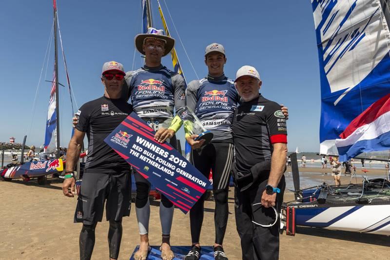 Prize winners - Red Bull Foiling Generation in The Hague, The Netherlands on Saturday 30 June, 2018 photo copyright Jarno Schurgers / Red Bull Content Pool taken at 