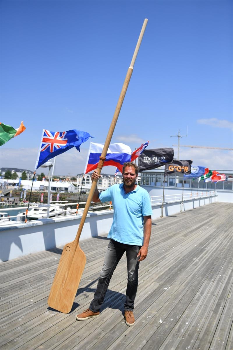 Mark Slats (NED) Rustler 36 Ohpen Maverick is carrying a pair of 13ft (3.9m) oars to scull his way through calms. Slats, who smashed the solo transatlantic rowing record by 5 days in December 2017, believes he can row for up to 9 hours a day and make 20-3 photo copyright Christophe Favreau / PPL / GGR taken at 