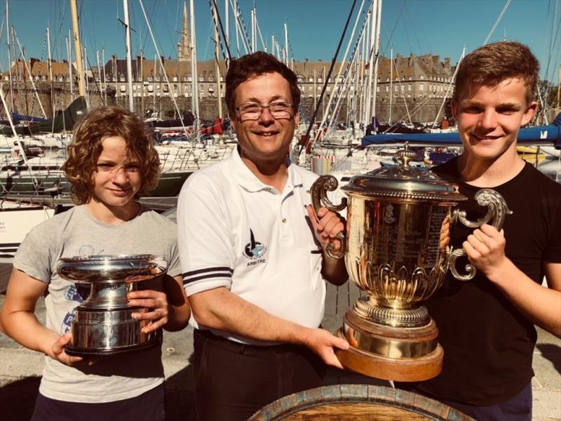 The Sallenave family with the King Edward VII Gold Cup photo copyright RORC / Jennie Austin taken at Royal Ocean Racing Club