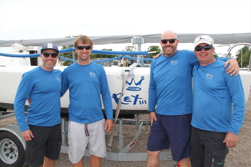 Rex crew Canadian J 70 champions Mark Goodyear, Rene Serin, Peter Wickwire and Scott Weakley photo copyright Kathy Large taken at 