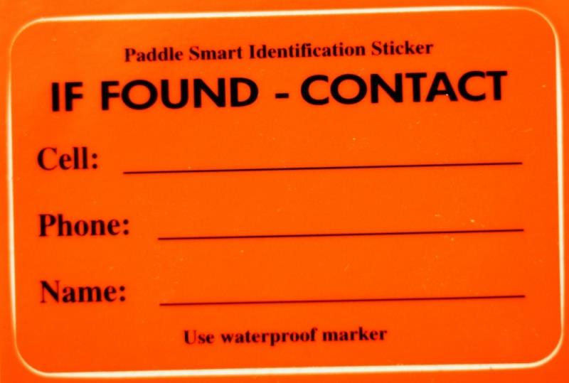 Through the Operation Paddle Smart Program, the Coast Guard offers a free, weatherproof and reflective, self-adhesive `If Found` decal to be placed in a visible location on small, human-powered (unregistered) watercraft photo copyright Melissa McKenzie / U.S. Coast Guard taken at 