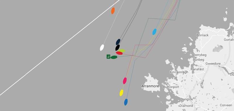 Positions at time of writing – Day 1, Clipper Round the World Yacht Race 13: Derry-Londonderry to Liverpool - photo © Clipper Race