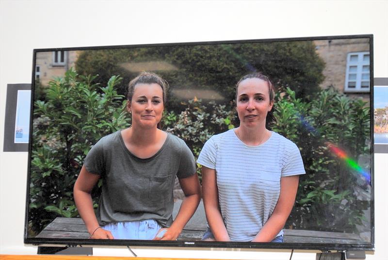 Jasmin Galbraith and Chloe Fisher speaking by video link from the Sailing World Championships in Denmark - photo © Peter Campbell