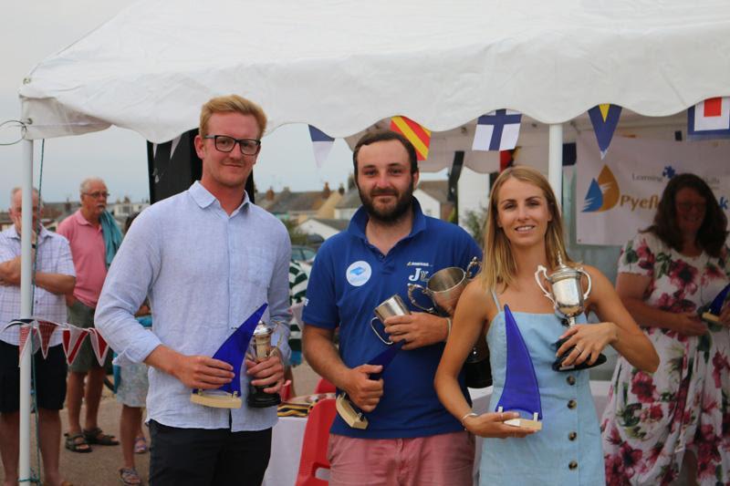 Brightlingsea One Design winners Ed Gibbons, Chris Matthews and Millie Newman photo copyright James Stacey taken at Brightlingsea Sailing Club