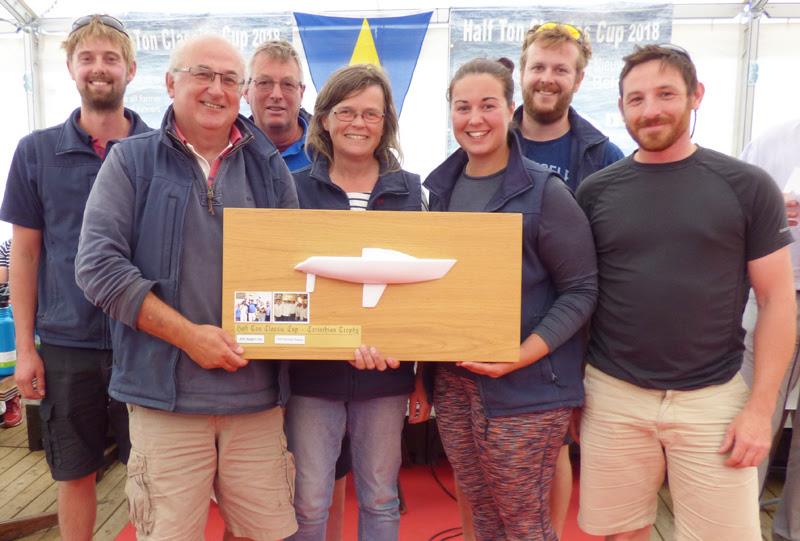 The Rampage crew with the Half Ton Classics Cup Corinthian Trophy photo copyright Fiona Brown taken at Koninklijke Yachtclub Nieuwpoort