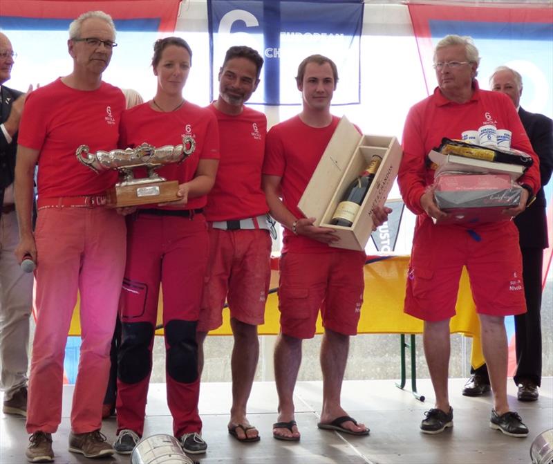 2018 International 6 Metre European Champions Reinhard Suhner, Jesper Schiewe, Fredrich Dahlmann, Kerstin Schulze and Gianpiero Armiento photo copyright Fiona Brown taken at Société Nautique de La Trinité-sur-Mer