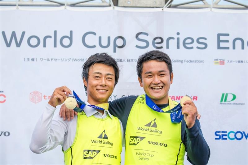 Keiju Okada and Jumpei Hokazono (JPN) photo copyright Jesus Renedo / Sailing Energy / World Sailing taken at 