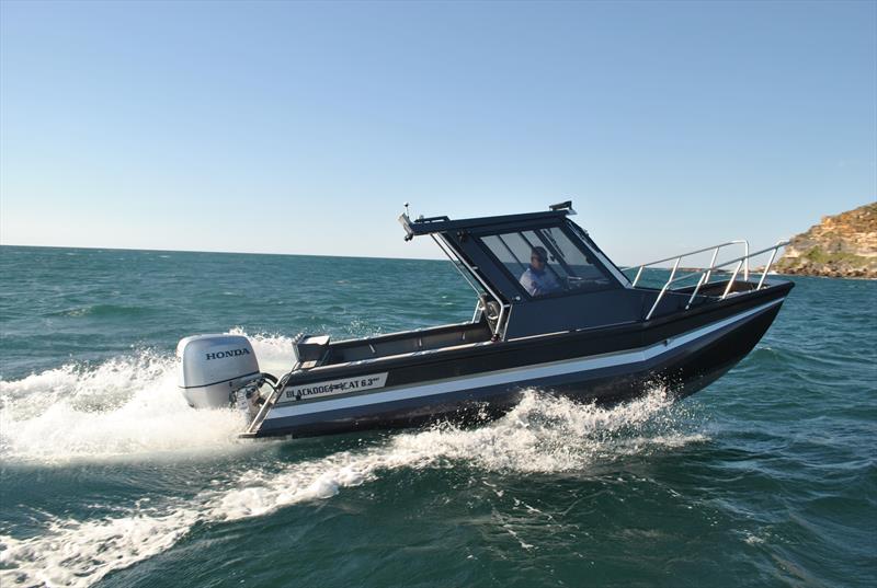 The design of Blackdog Cat boats results in stability and durability for versatile, agile boats. - photo © Blackdog Boats