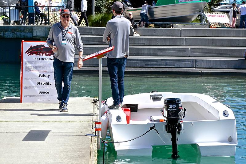 Fat Cat's stability demonstrated - Auckland On the Water Boat Show - Day 4 - September 30, 2018 photo copyright Richard Gladwell taken at 