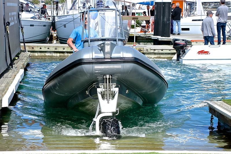 Sealegs emerges from the Viaduct Harbour - Auckland On the Water Boat Show - September 30, 2018 - photo © Richard Gladwell