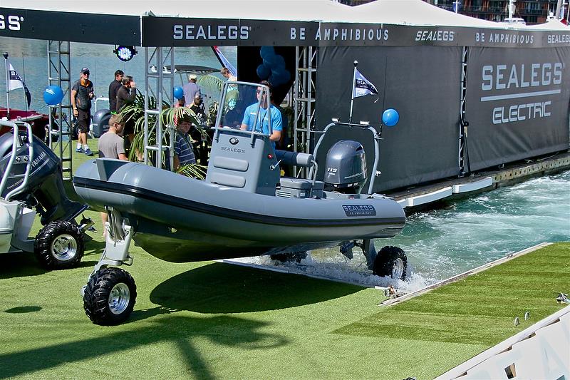 Sealegs emerges from a demonstration - Auckland On the Water Boat Show - Day 4 - September 30, 2018 photo copyright Richard Gladwell taken at 