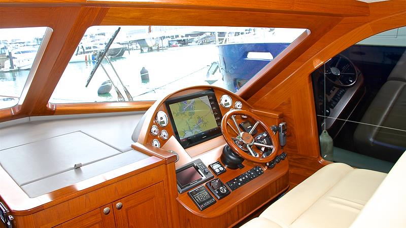 Helm position - Grand Banks / Palm Beach Motor Yachts - Auckland On the Water Boat Show - Day 4 - September 30, 2018 photo copyright Richard Gladwell taken at 