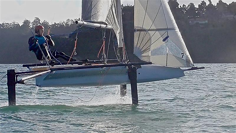 Foiling R class - NZ Dinghy Exhibition 2018 - photo © Richard Gladwell