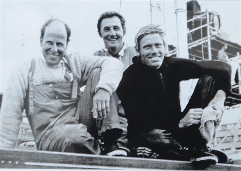 John Cuneo Tom Anderson and John Shaw return to shore having won the Oly photo copyright Stephen Collopy taken at Australian Sailing