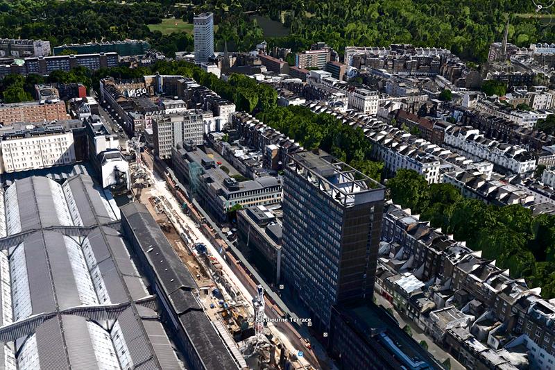 World Sailing's new office in Paddington, London is opposite Paddington Station and backs onto City parkland photo copyright Google Earth taken at 