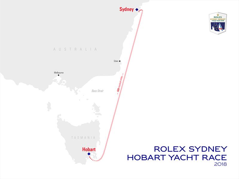 Race route - 2018 Rolex Sydney Hobart Yacht Race - photo © Quinag