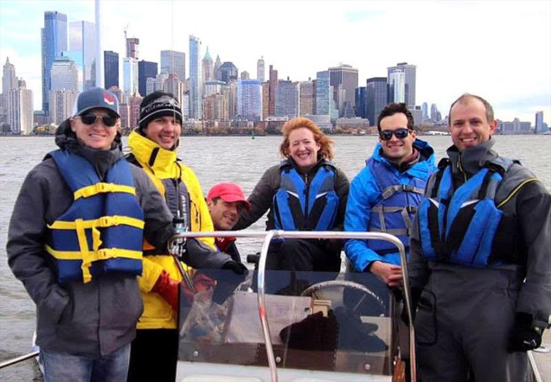 Serving on RC on a recent Saturday were (l to r): James Byrne, Alex Wiggins, Anthony Oland, Katherine Whitby, Kristof van Winden and Benoit Montin. - photo © Manhattan Yacht Club