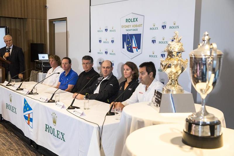 Entrants in the 2018 Rolex Sydney Hobart Yacht Race at today's launch photo copyright Andrea Francolini taken at Cruising Yacht Club of Australia