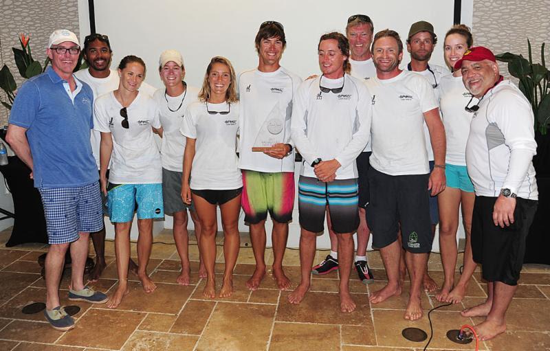 Norwood Smith, Scrub Island VP Sales and Marketing presents awards to Team `Spike` - Scrub Island Invitational Race photo copyright BVI Spring Regatta taken at 