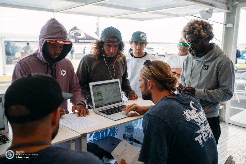 Airton studies the form - GKA Kite-Surf World Tour Torquay - Day 1 photo copyright Ydwer van der Heide taken at 