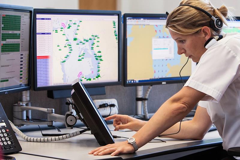 One of our Coastguard mission controllers in the National Maritime Operations Centre photo copyright Maritime and Coastguard Agency taken at 