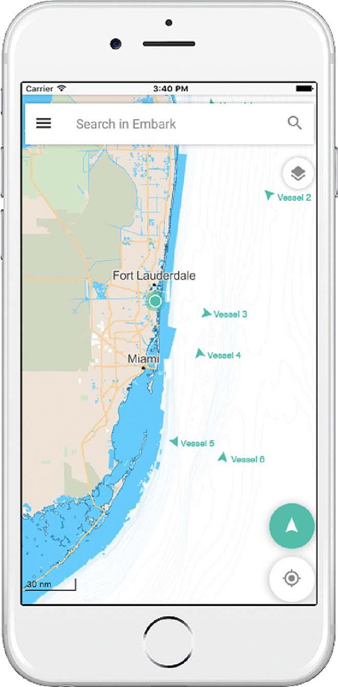 C-MAP launches new AIS functionality for the Embark navigation app photo copyright Andrew Golden taken at 