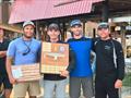 From left to right, the youthful team of Matt Coughlin (tactician), Henry Tomlinson (bow), George Luber (trimmer), and Cam Tougas (helm), won the 2019 J/80 North American Championship aboard AEGIR #487 on Lake Winnipesaukee September 22, 2019 © www.j80na.com