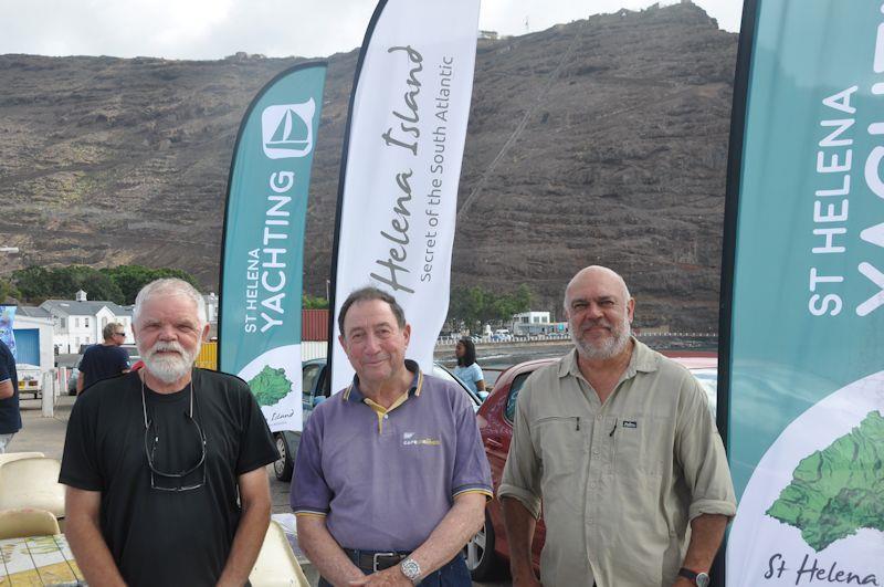 The crew of the Indaba, overall winner of the Cape to St Helena Race 2018/2019 photo copyright Vince Thompson taken at 