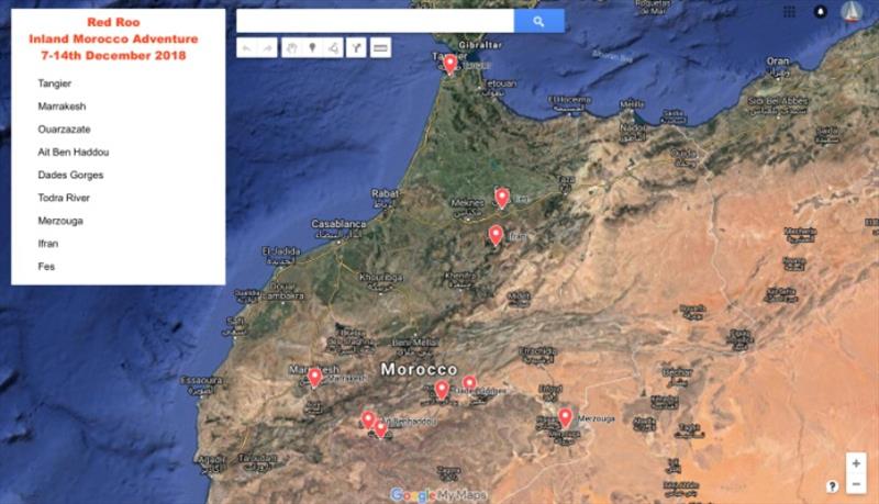 Map detailing our inland adventures photo copyright SV Red Roo taken at 