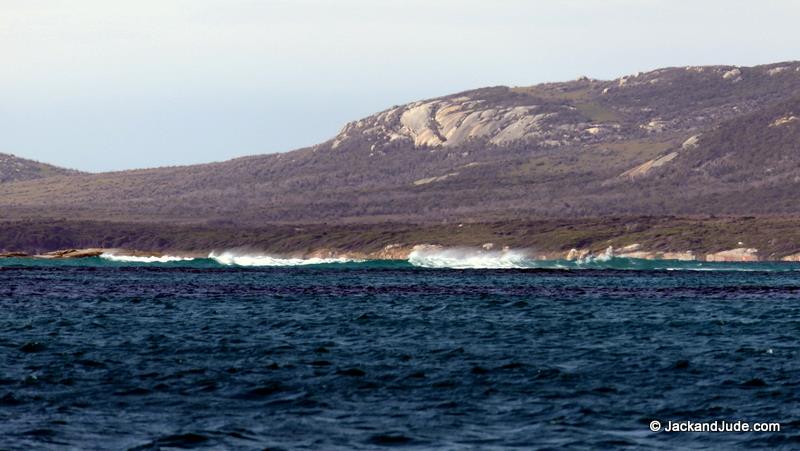 White breakers frosting the northern entrance to the channel photo copyright Jack and Jude taken at 