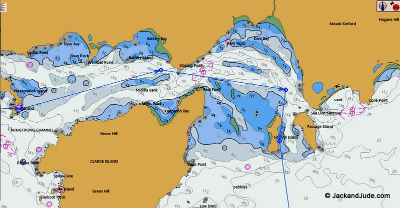 Passage and Forsyth Islands for an easier exit photo copyright Jack and Jude taken at 