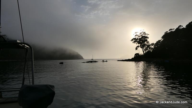 Anchored behind the William Pitt in Canoe Bay photo copyright Jack and Jude taken at 