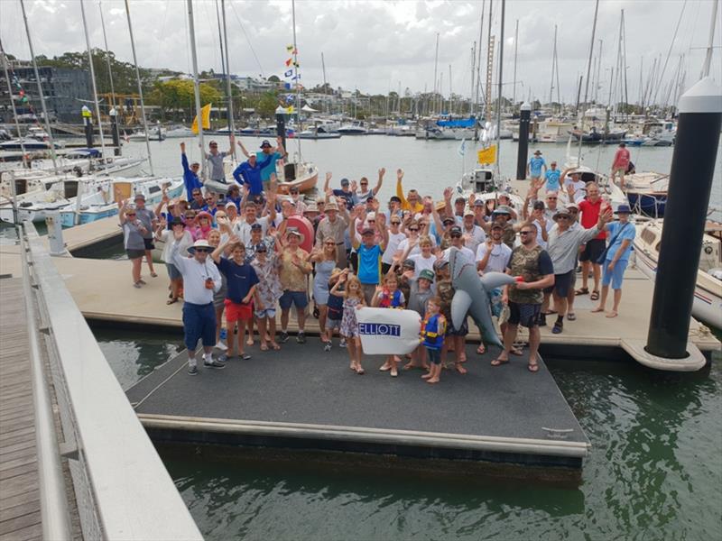 Rob Legg Day participants assemble for a snap shot after the Sail Past photo copyright Jenny Buckley taken at Royal Queensland Yacht Squadron