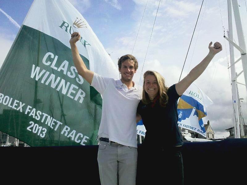 Two handed coaching at the RORC Easter Challenge by Nikki Curwen who won the two handed Figaro class in the 2013 Rolex Fastnet Race with top French skipper Charlie Dalin - photo © Rolex