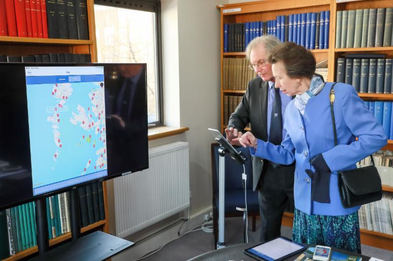 The Princess Royal enjoys a demonstration of the CA's App, CAptain's Mate, during a private visit to CA House this afternoon (Wednesday 13/02/19) photo copyright Duncan Smith Photography taken at 