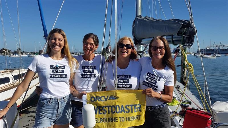 Melbourne to Hobart crew - Sophie Snijders, Annette Hesselmans, Robyn Brooke, Sue Bumstead photo copyright M2H taken at Royal Brighton Yacht Club