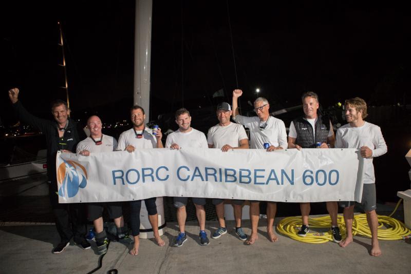 Team Argo: Weston Barlow, Jason Carroll, Charles Corning, Thierry Fouchier, Francois Gabart, Anderson Reggio, Alister Richardson, Brian Thompson - RORC Caribbean 600 photo copyright RORC / Arthur Daniel taken at Royal Ocean Racing Club