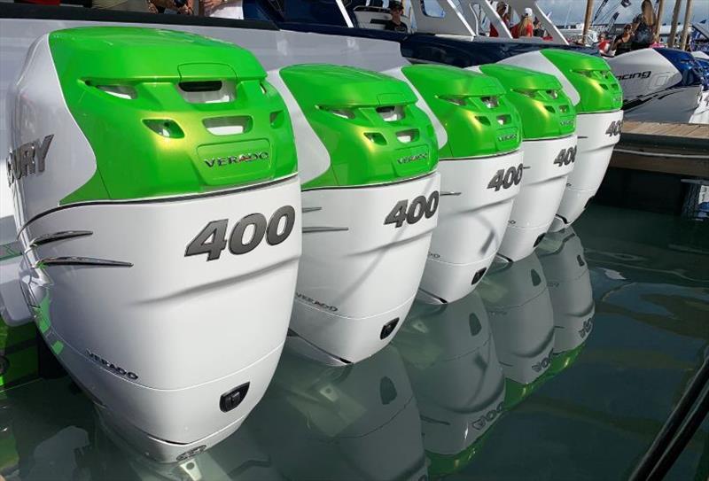400hp Verado at 2019 Miami International Boat Show photo copyright Lee Gordon taken at 