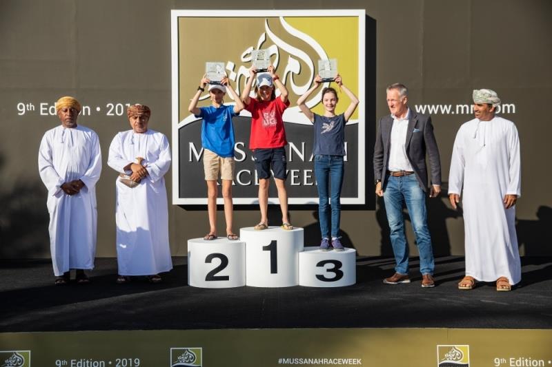 Prizegiving ceremony - Mussanah Race Week 2019 photo copyright Oman Sail taken at Oman Sail